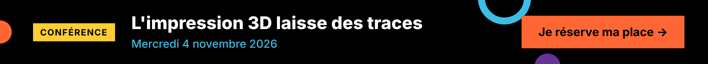 Conférence « L'impression 3D laisse des traces » le 4 novembre 2026